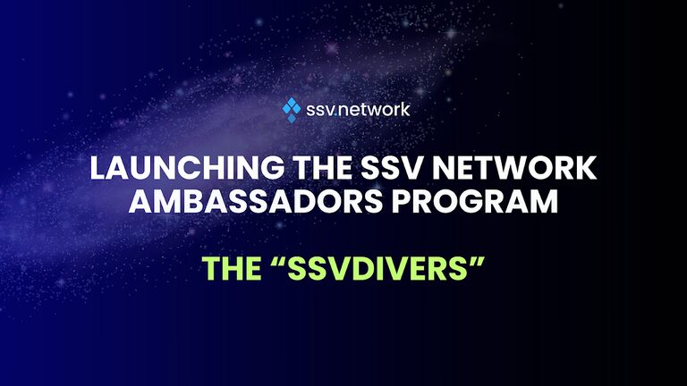 Launching The SSVdivers Ambassador Program