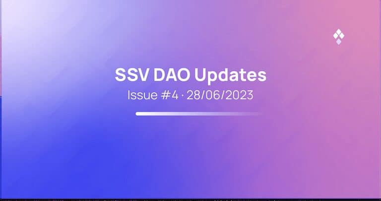 SSV DAO Updates: Issue #4